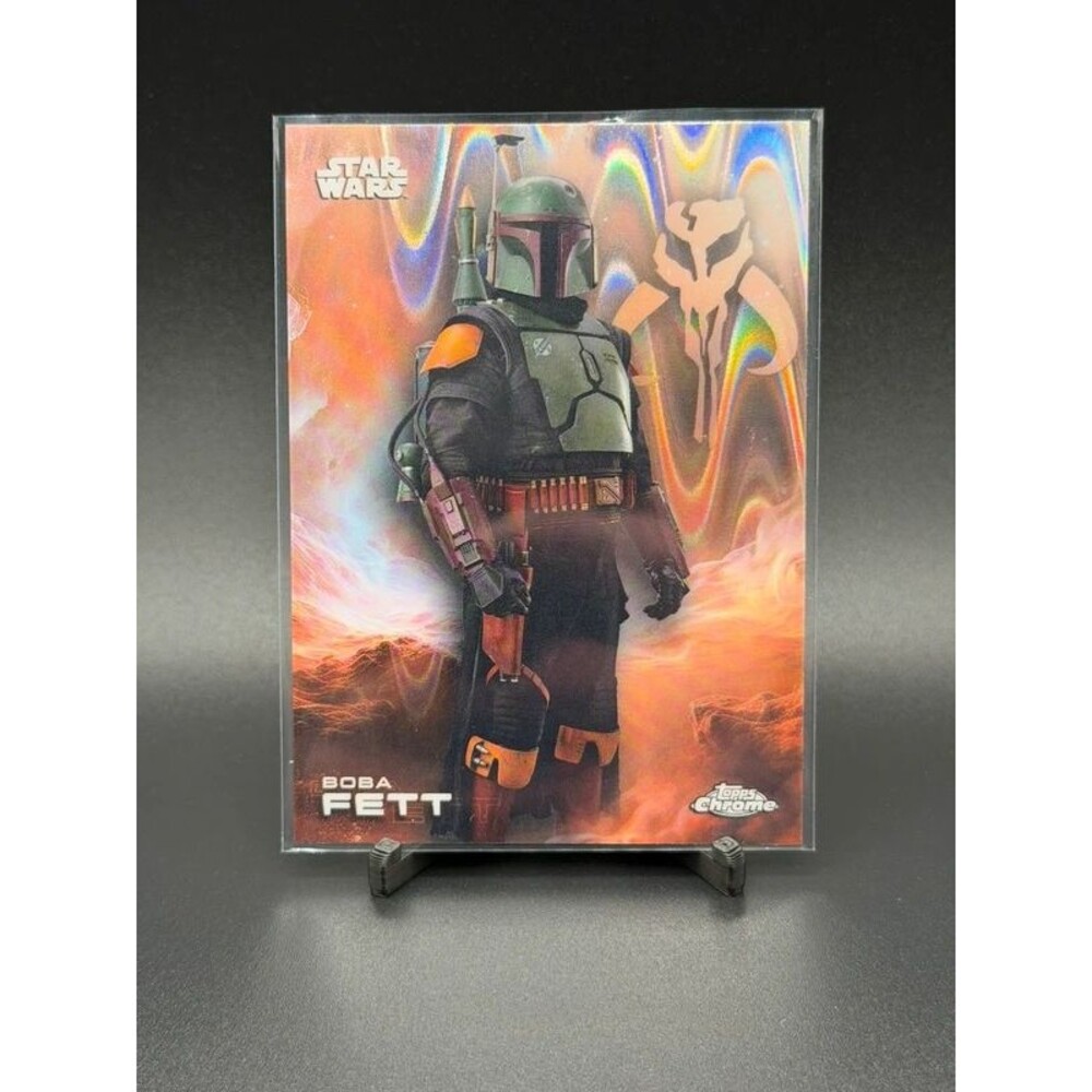 2025 Topps Chrome Star Wars Boba Fett RayWave Refractor Parallel #11